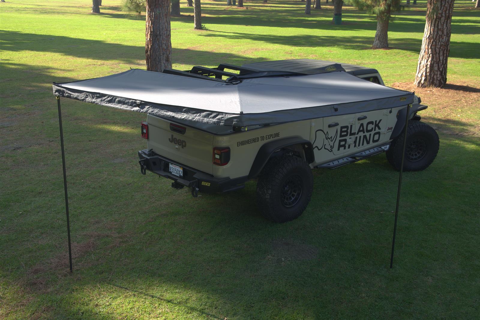 Smittybilt Quick Deploy 270 Degree Passenger Side Awnings SB2796 Truck and SUV Awning, Degree, Side, Polyester, Gray, Universal, Each thumbnail 2