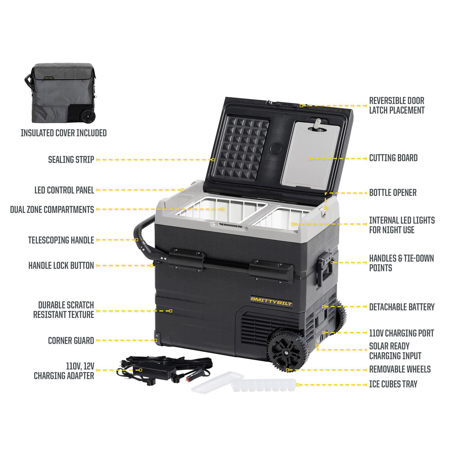 R-T　2本　クール Smittybilt SB2889 Smittybilt DualZone Waypoint Portable Fridge
