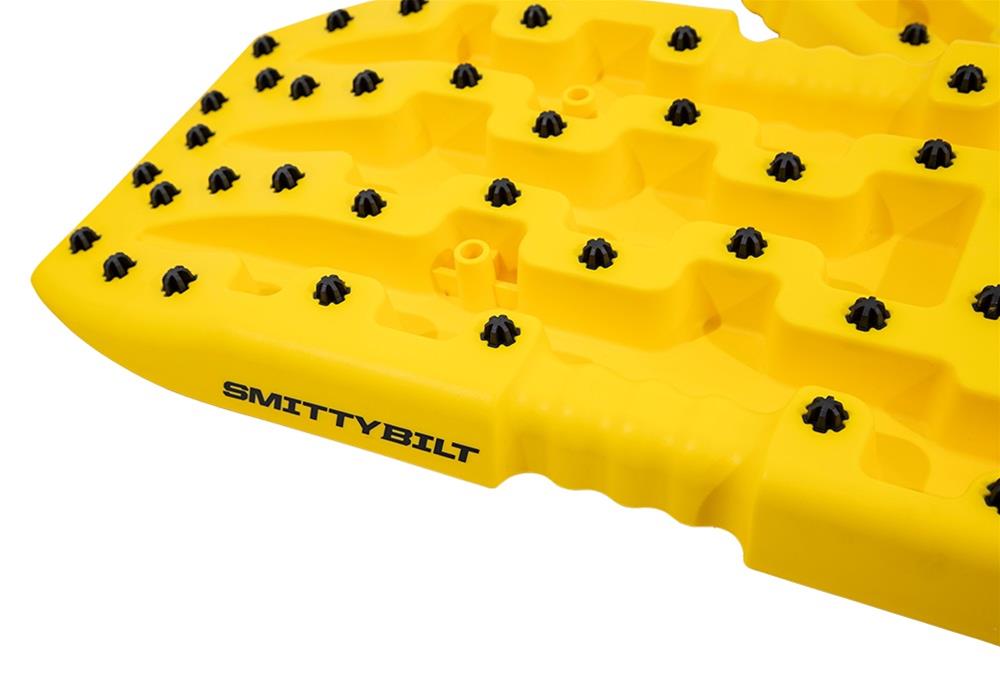 Smittybilt Element Ramps 2890 Vehicle Traction Mats, Ramps, Long, Heavy-duty, Polypropylene, Yellow, Stackable, 32.0 in. Long x 13.0 Wide, with Carry Bag, Pair