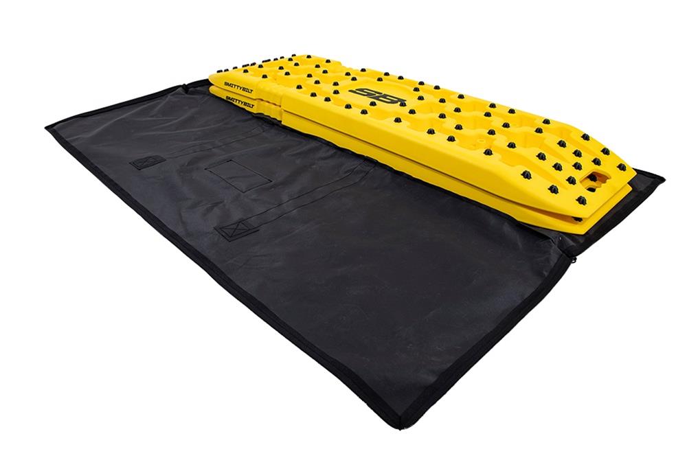 Smittybilt Element Ramps 2890 Vehicle Traction Mats, Ramps, Long, Heavy-duty, Polypropylene, Yellow, Stackable, 32.0 in. Long x 13.0 Wide, with Carry Bag, Pair thumbnail 2