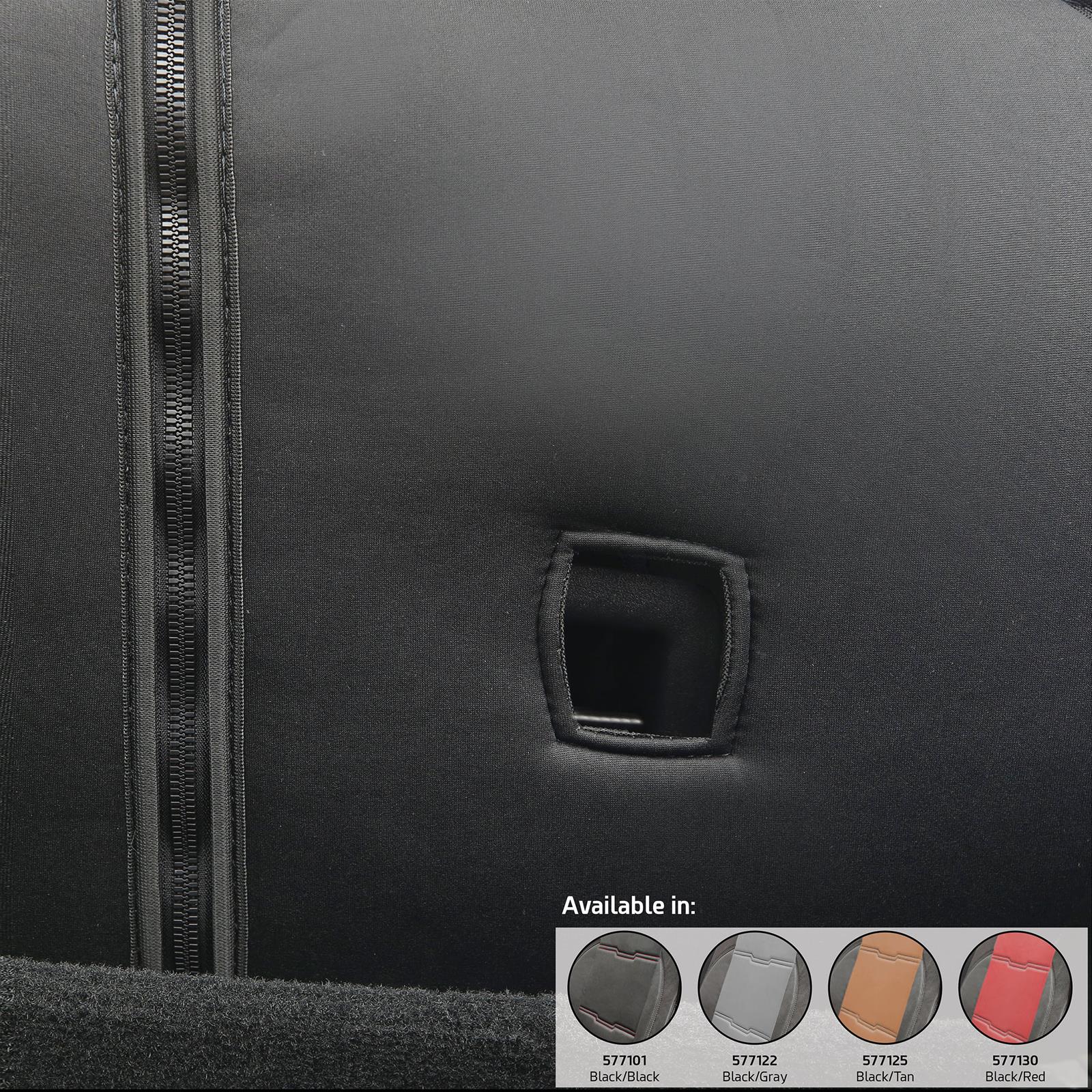 Smittybilt Gen2 Neoprene Seat Cover Sets S/B577122 Covers, GEN 2, Neoprene, Front/Rear, Water Resistant, Headrest Covers, Black/Charcoal, Jeep, Wrangler JL, Kit