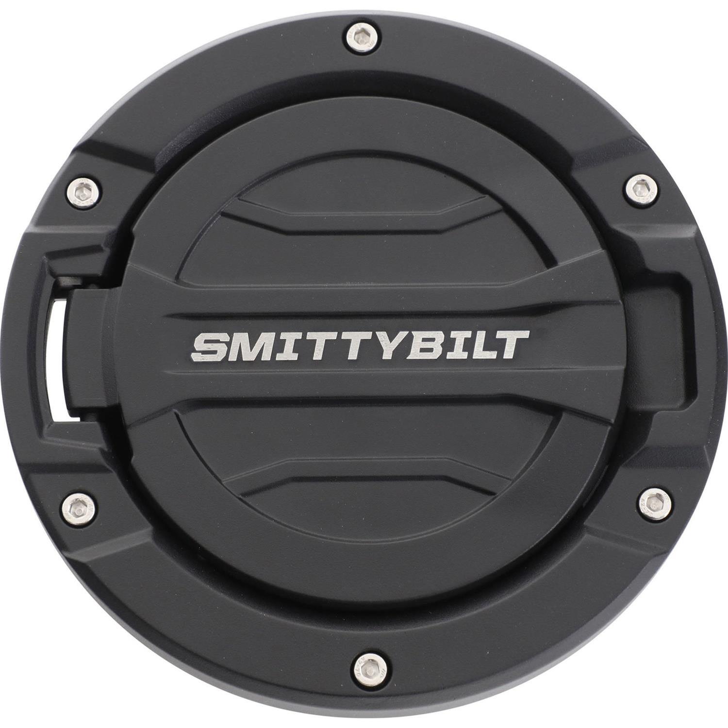 Smittybilt Fuel Filler Accents S/B75008 Textured Black Installs over the top of your factory gas opening to existing holes No Drilling Required