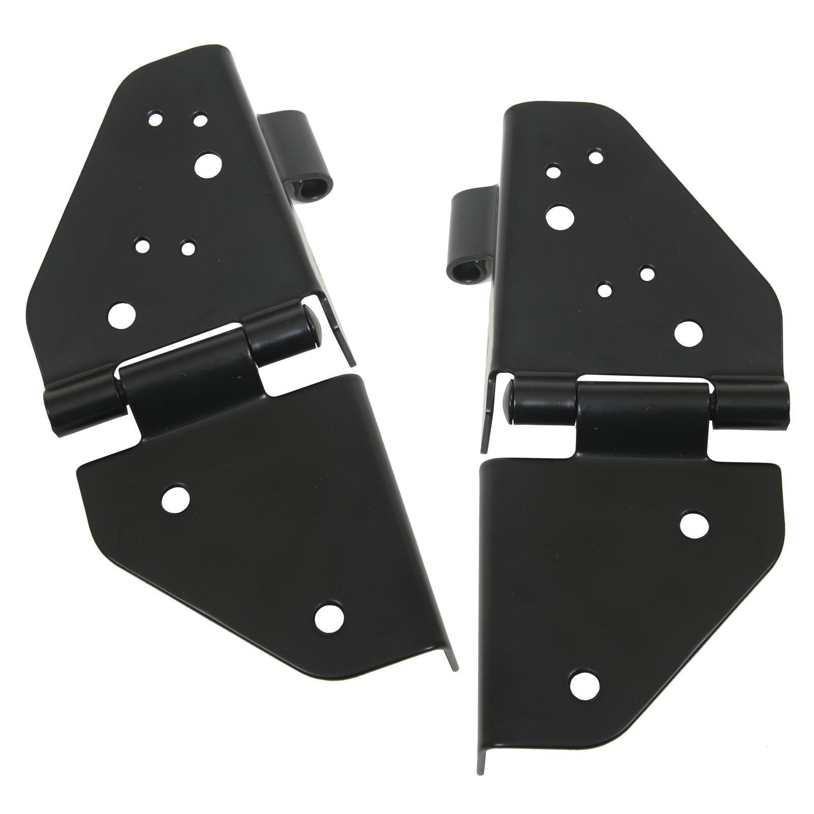 Smittybilt Windshield Hinges S/B7603 Hinge; Pair; Black; No Drill Installation