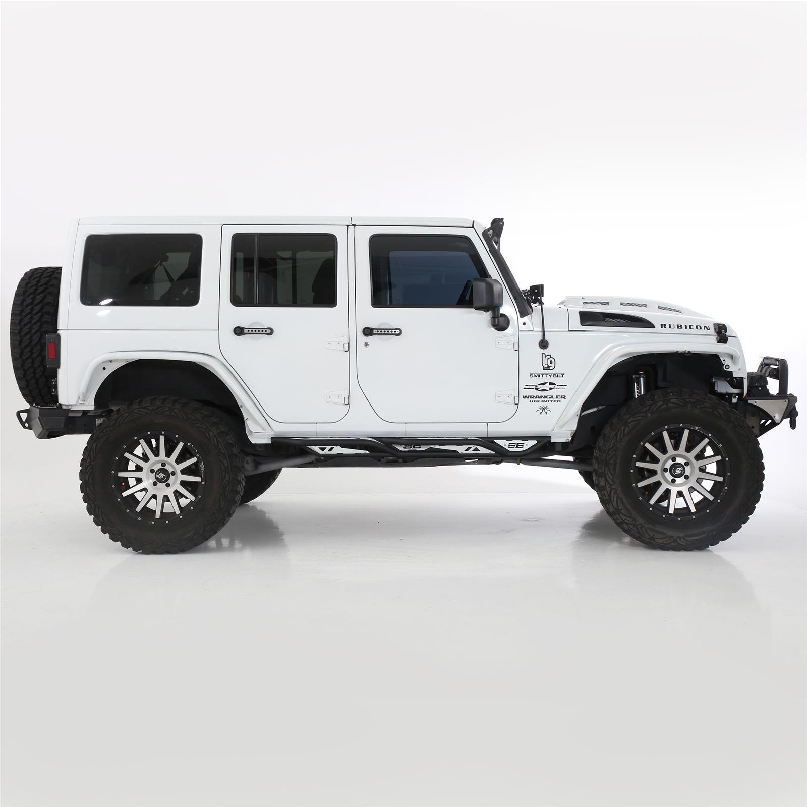 Smittybilt Apollo Slider Steps S/B76734 Rocker Guards, Sliders, with Steps, Steel, Black Textured Powdercoated, Jeep, 4-Door, Pair thumbnail 3