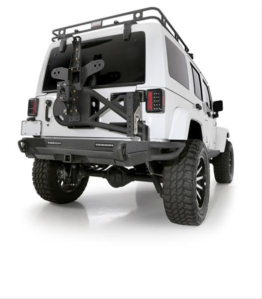 Smittybilt Gen2 Bolt-On Tire Carriers S/B76857 Spare Carrier, Gen2, Bolt-On, Rear of Vehicle Location, Steel, Black Textured, Jeep, Each thumbnail 4