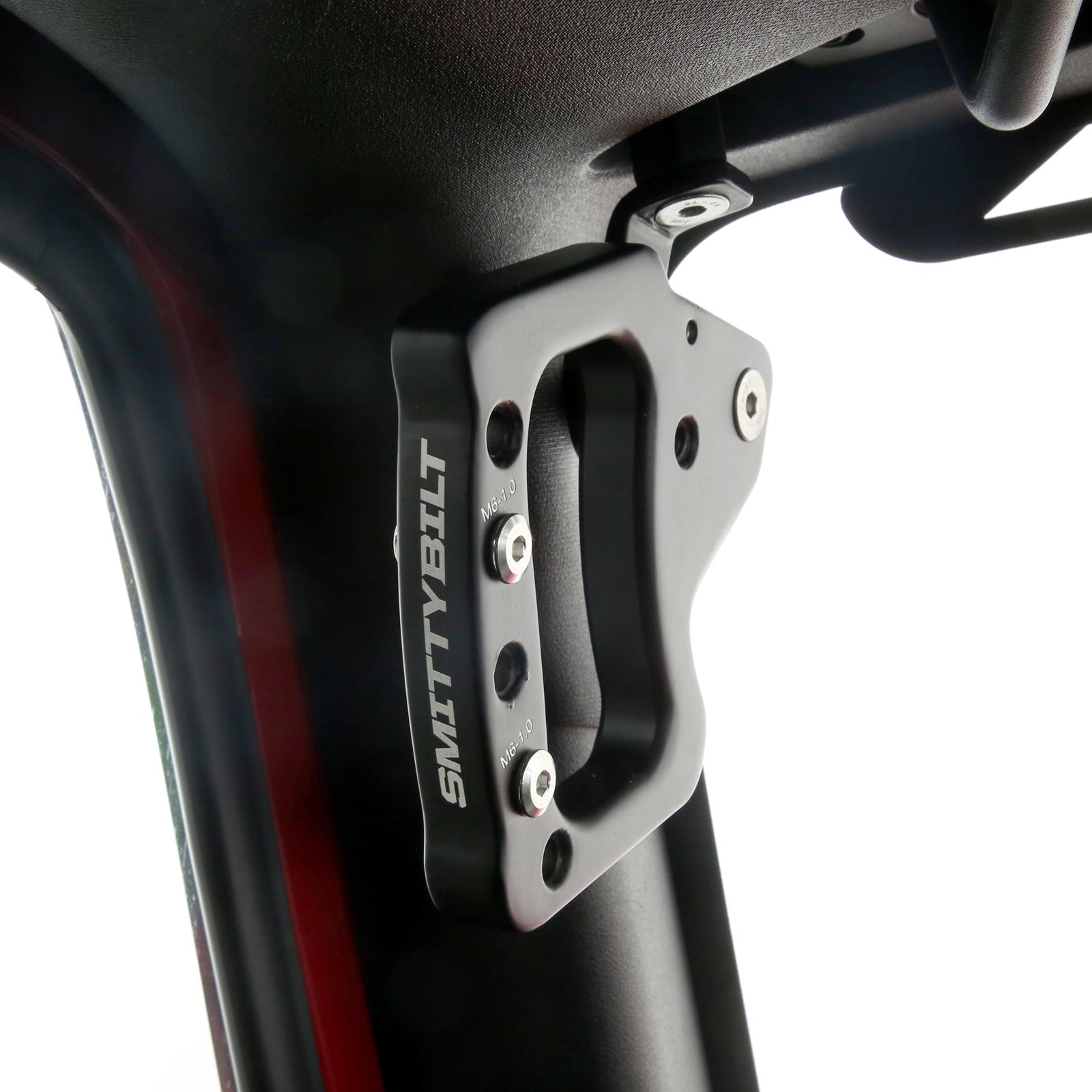 Smittybilt Grab Handles S/B76931 Handles, Aluminum Black Powdercoated, Front, Jeep, Pair thumbnail 3