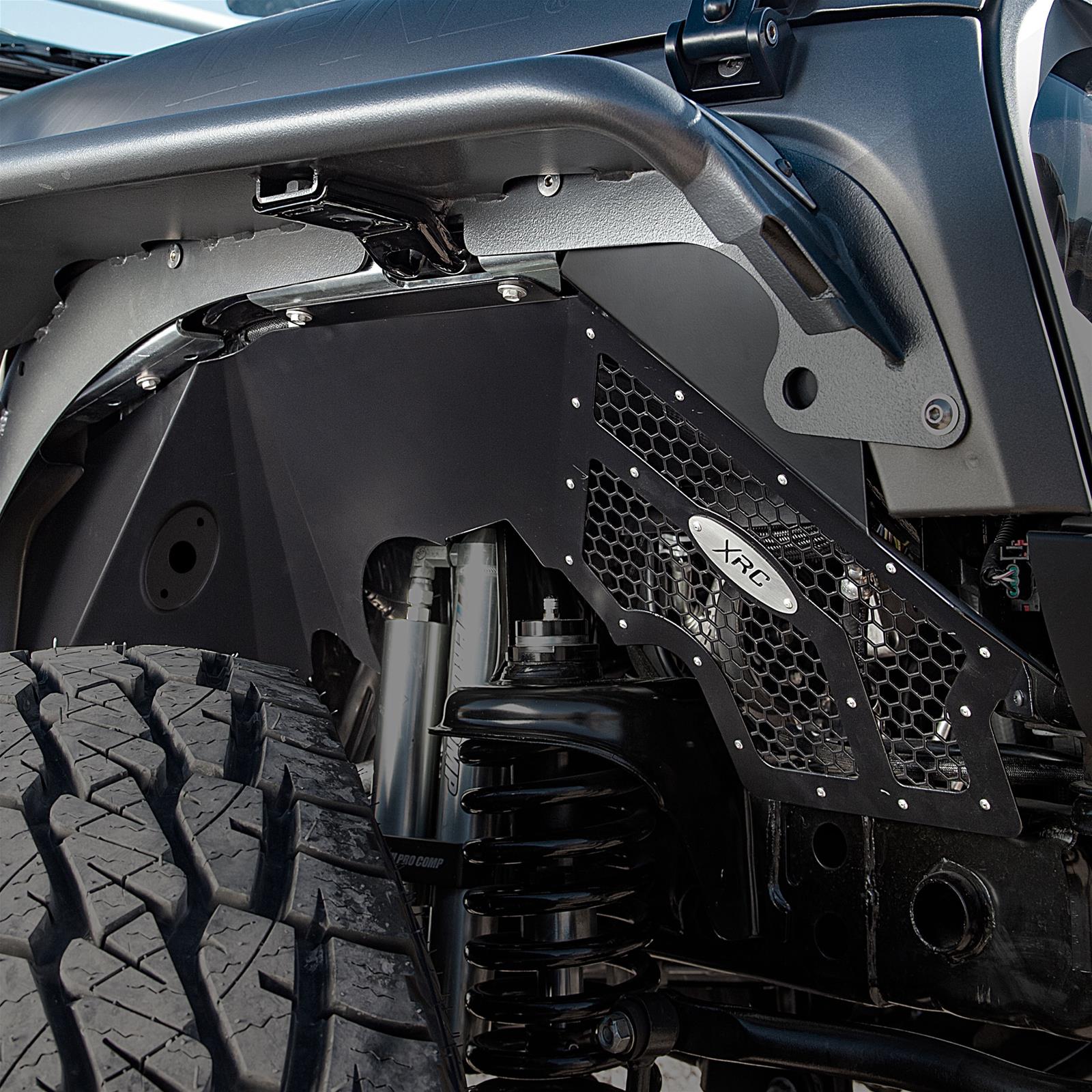 Smittybilt JK Inner Fenders S/B76984 Fenders, Driver and Passenger Side Front, Aluminum, Black Powdercoated, Jeep, Pair thumbnail 2