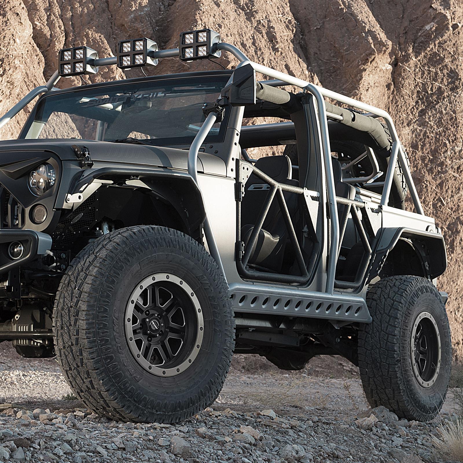 Smittybilt JK Inner Fenders S/B76986 Fenders, Driver and Passenger Side Rear, Aluminum, Black Powdercoated, Jeep, Pair