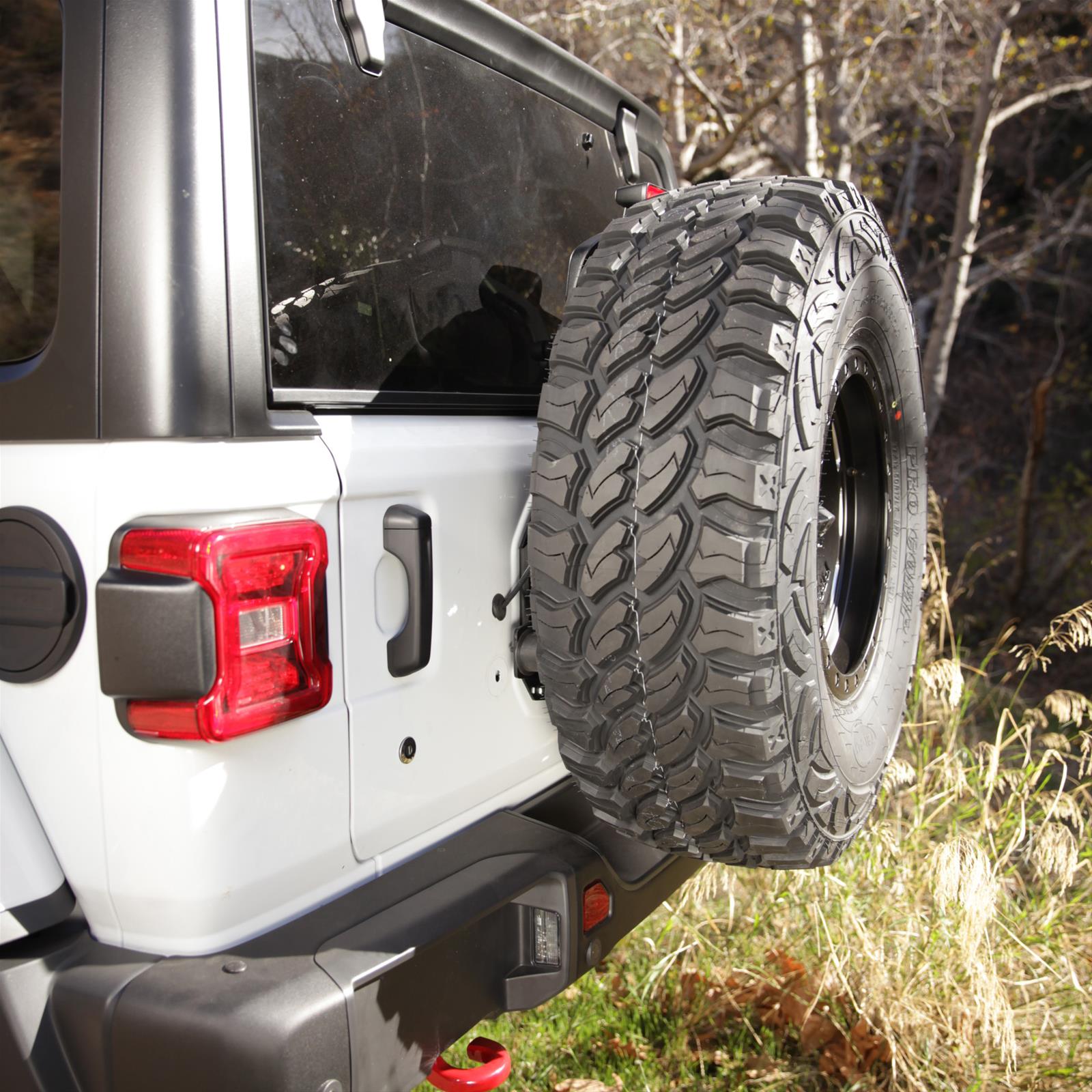 Smittybilt Spare Tire Relocation Brackets S/B7721 Bracket, Relocation, Rear of Vehicle Location, Steel, Black Powdercoated, Jeep, Each