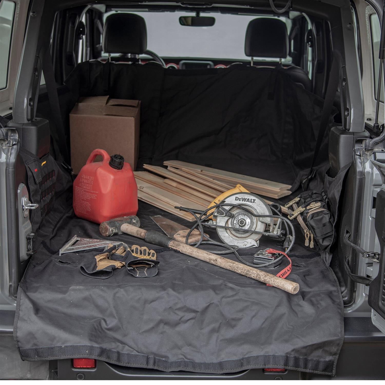 Smittybilt G.E.A.R. Cargo Liners S/B87401 Protect Your Area From Dirt, Debris, Pet Hair and Scratches. Made Of Durable Black Denier Fabric for the Ultimate Protection.Includes Sewn In Mo thumbnail 3