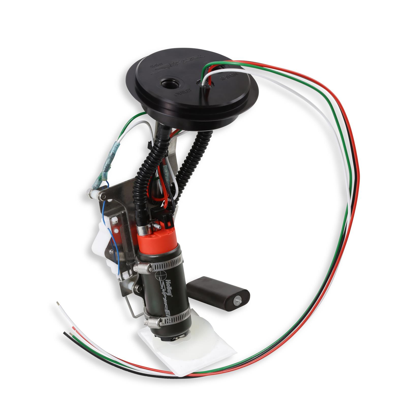 Holley Sniper In-Tank Retrofit Fuel Pump Modules for 1990-1997 F-150, F-250 - 12-356 Pumps, Sniper, In-Tank, Retrofit, Electric, 6-18 Volt, 90 gph, -6AN O-ring Inlet and Outlet, Sending Unit, Ford, Truck, Short Bed, Each thumbnail 4