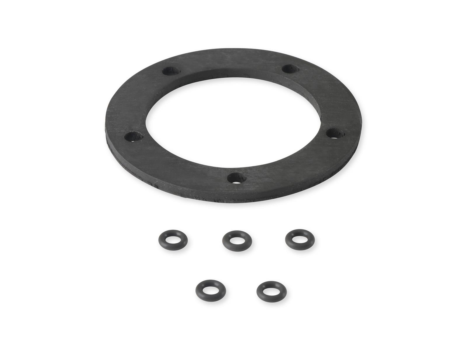 Holley Sniper Fuel Gauge Sending Unit Gasket and Screw Kits 19-188 Pump Gaskets, Sniper, Replacements, Viton Rubber, Black, 5 Hole, O-rings Included, Each