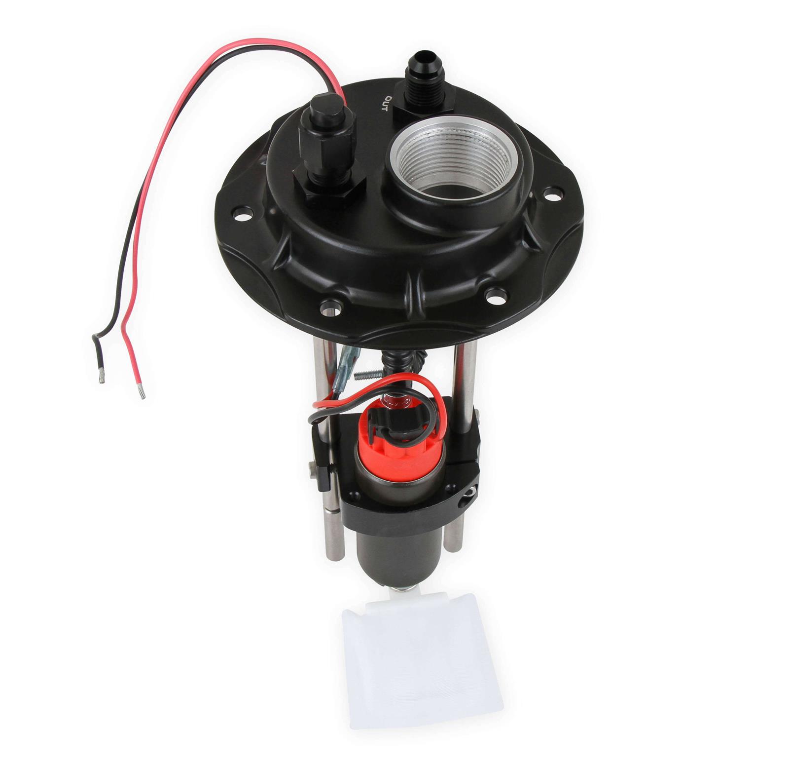 Holley Sniper Fuel Cell EFI Pump Modules 19-375 Pumps, Sniper, In-tank, Cell, EFI, 12V, 90 gph, -6AN Ends, Male Thread, No Return, 6-bolt Fill, E85 Compatible, with Bracket, Each thumbnail 2