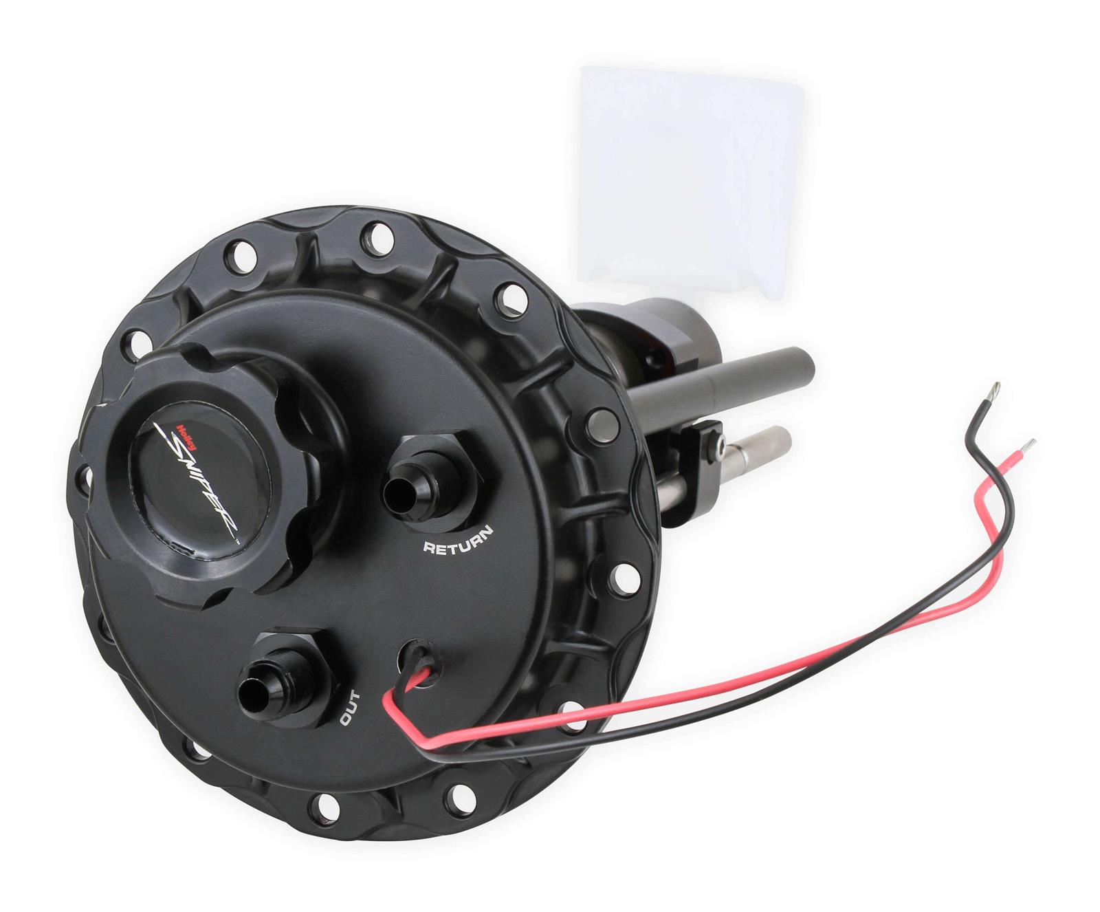 Holley Sniper Fuel Cell EFI Pump Modules 19-380 Pumps, Sniper, In-tank, Cell, EFI, 12V, 90 gph, 80 psi, -6AN Male Thread End, Return Style, 12-bolt Fill, E85 Compatible, with Bracket, Each thumbnail 4