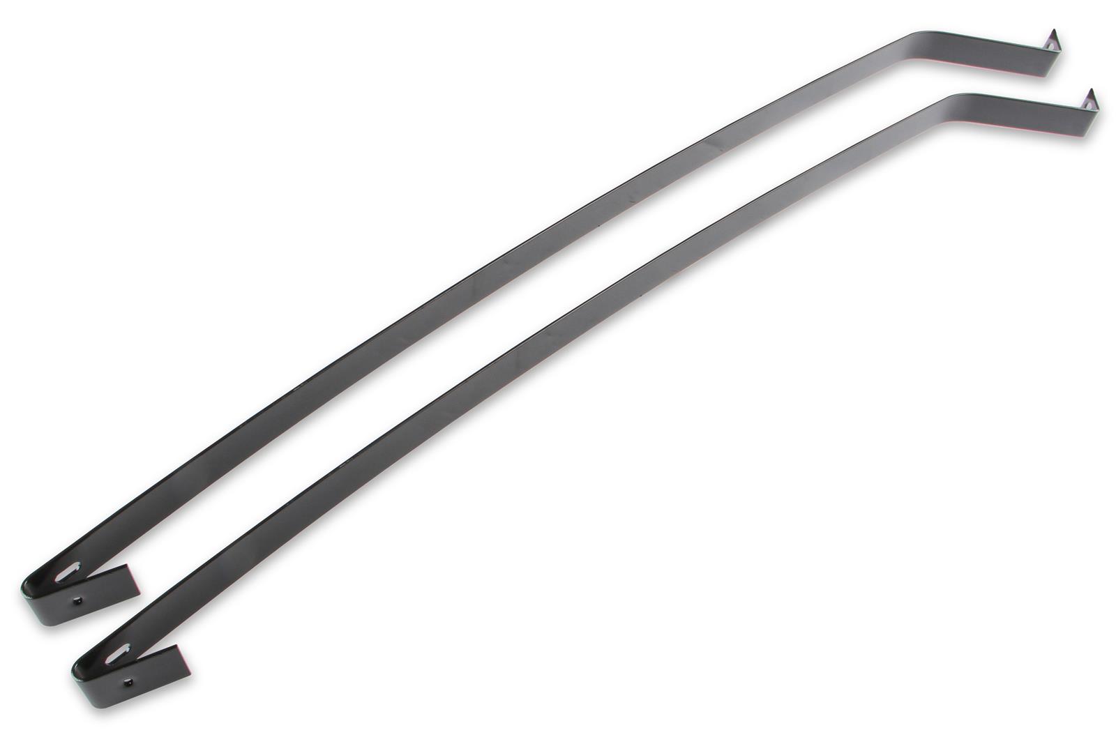 Holley Sniper Fuel Tank Straps 19-556 Straps, Sniper, Stock Replacement, Mounting Straps, Steel, Galvanized, Silver, Buick, Chevy, Oldsmobile, Pontiac, Pair