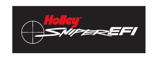 Holley Sniper EFI Decals 36-427 Decals, EFI, Vinyl, 3.563 in. Long, 1.250 in. Tall, Black Background, Red and White Letters, Adhesive, Each