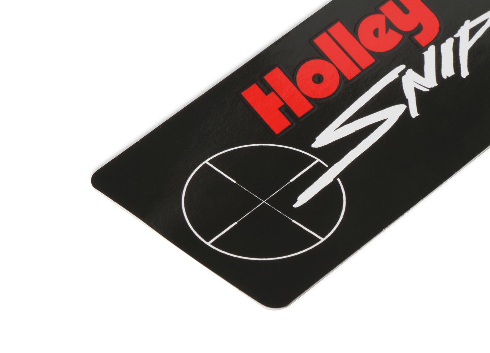 Holley Sniper EFI Decals 36-475 Decals, EFI, Vinyl, 5 in. Long, 1.500 in. Tall, Black Background, Red and White Letters, Adhesive, Each thumbnail 3