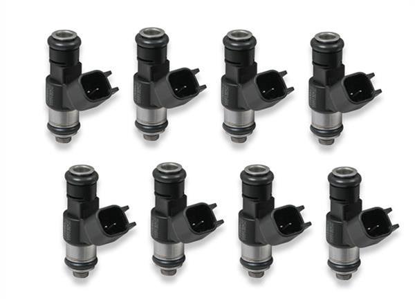 Holley Sniper Fuel Injectors 522-368S Injectors, EFI, 36 lbs/hr, 43 psi, 12 V, Saturated Circuit, 12.2 Ohms, EV6/Pico Body, 0.650 in. OD, 1.85 in. Long, 8-piece, Set thumbnail 2