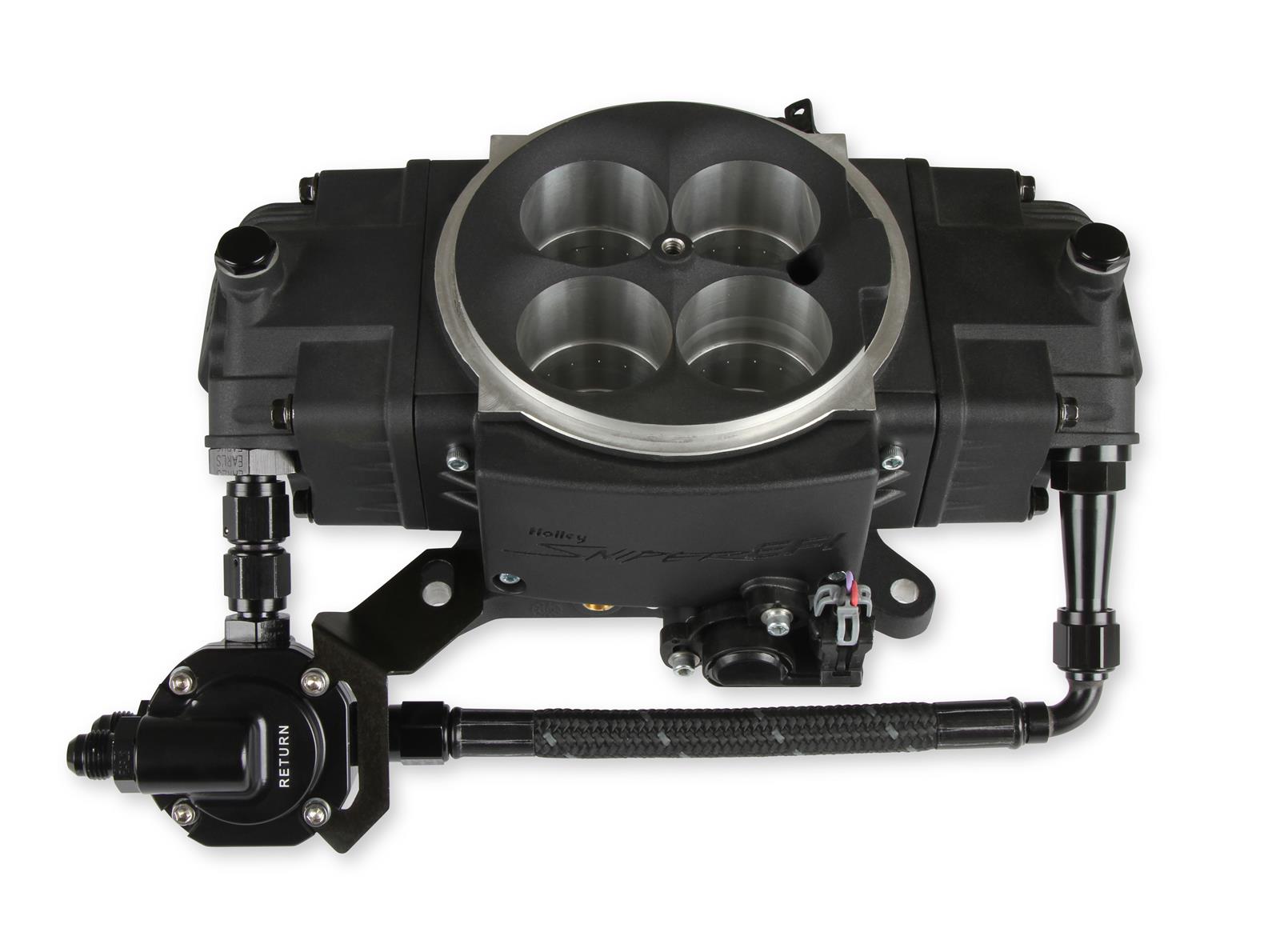 Holley Sniper EFI Stealth Fuel Crossover Kits 534-237 Lines, EFI, Crossover, -6 AN Hose, Braided, Aluminum Fittings, Black, with Pressure Regulator, for 4150, Throttle Body, Kit thumbnail 6