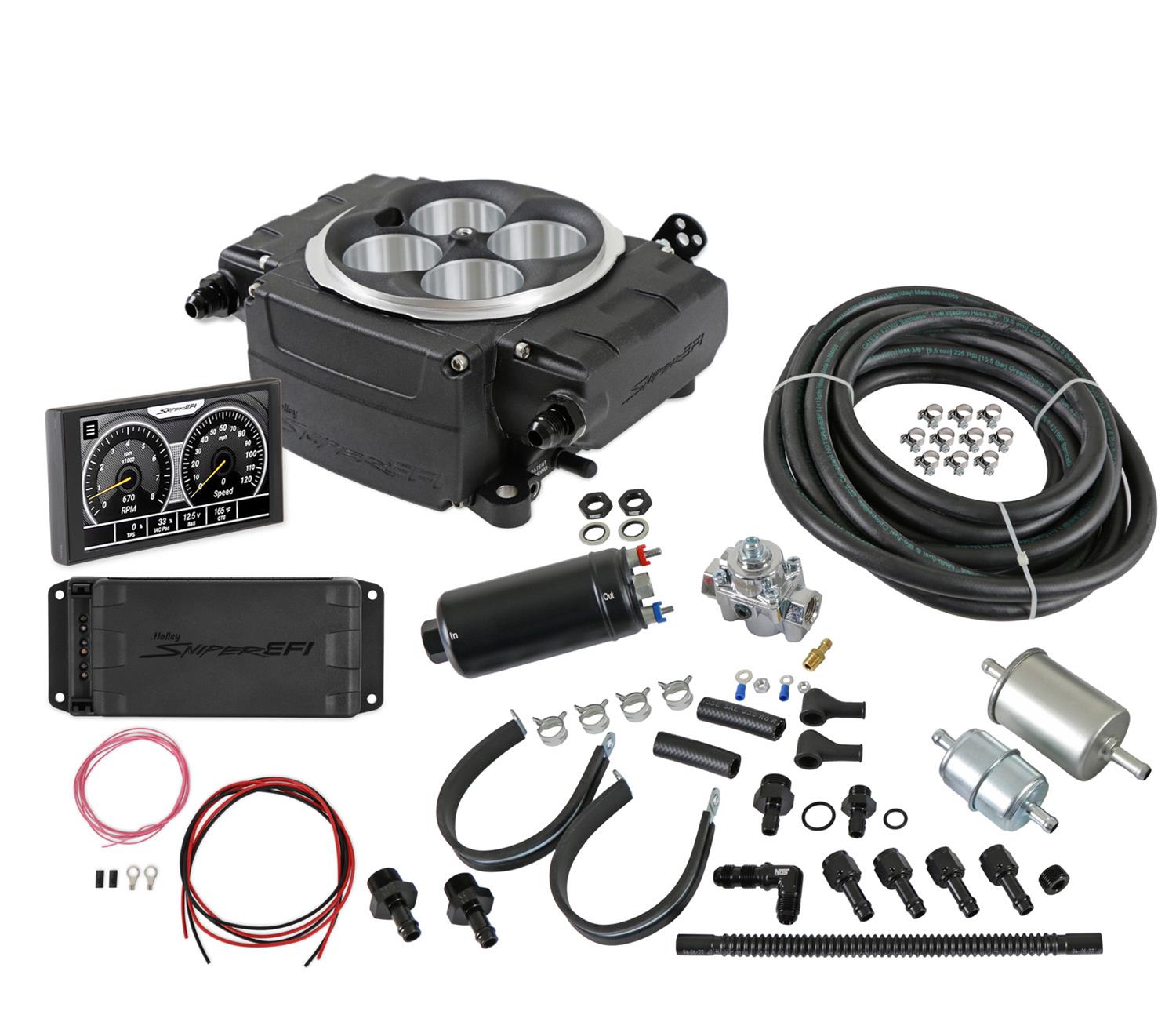 Holley Sniper 550 511 5pk Holley Sniper 2 Efi Self Tuning Fuel Injection Systems Summit Racing 9365