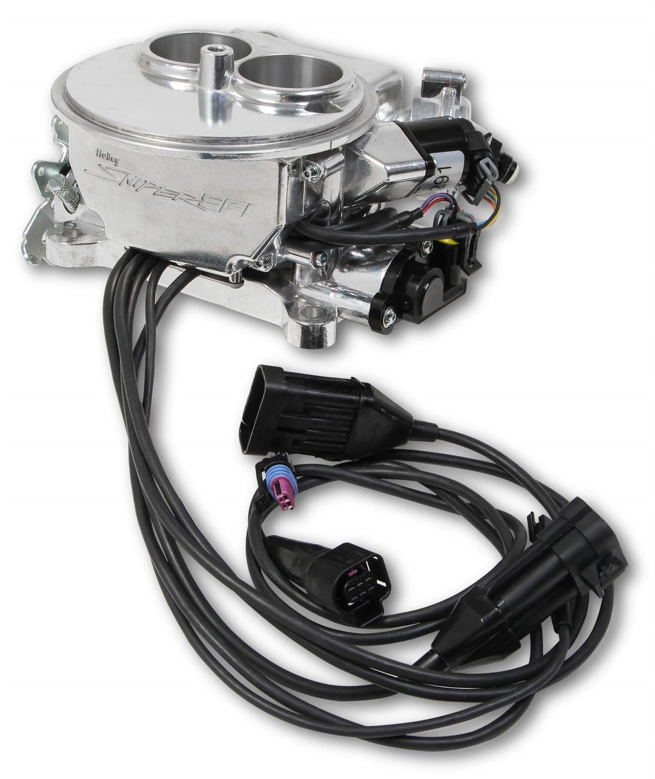 Holley Sniper EFI 2300 Two-Barrel Fuel Injection Systems 550-849K Systems, EFI, 2300, Throttle Body, Polished, Flange, Injectors, Pump, Pressure Regulator, Harness, Tuner, Kit thumbnail 6