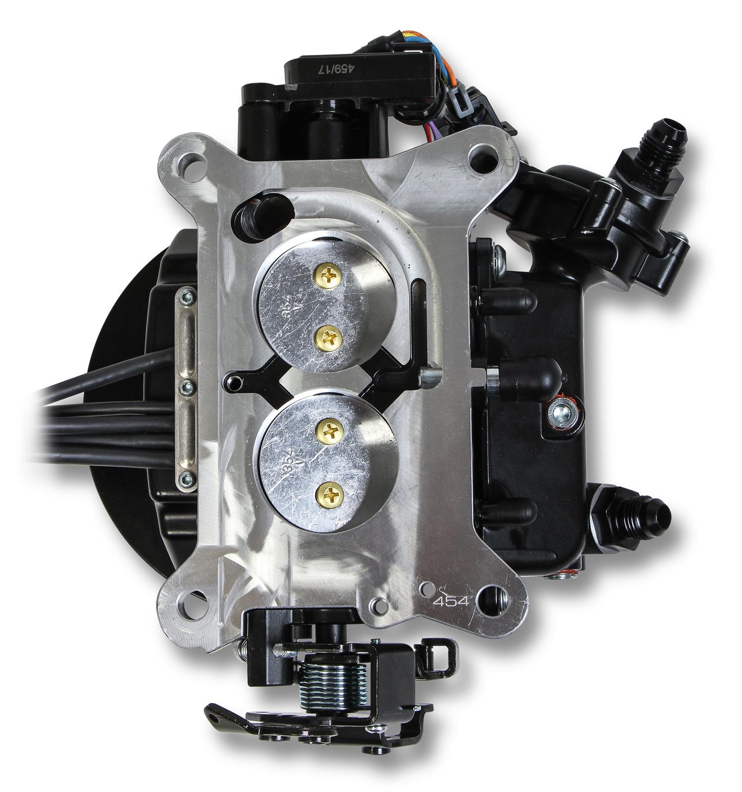Holley Sniper EFI 2300 Two-Barrel Fuel Injection Systems 550-850K Systems, EFI, 2300, Throttle Body, Black, Flange, Injectors, Pump, Pressure Regulator, Harness, Tuner, Kit thumbnail 3