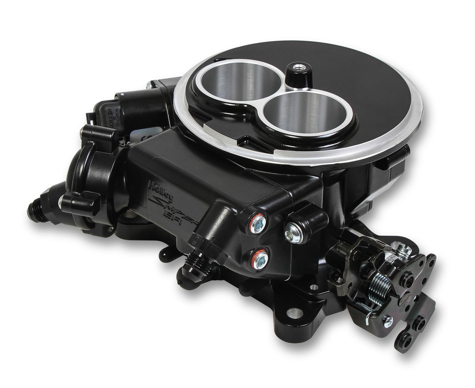 Holley Sniper EFI 2300 Two-Barrel Fuel Injection Systems 550-850K Systems, EFI, 2300, Throttle Body, Black, Flange, Injectors, Pump, Pressure Regulator, Harness, Tuner, Kit thumbnail 2