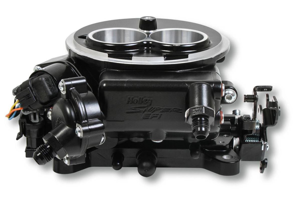 Holley Sniper EFI 2300 Two-Barrel Fuel Injection Systems 550-850K Systems, EFI, 2300, Throttle Body, Black, Flange, Injectors, Pump, Pressure Regulator, Harness, Tuner, Kit thumbnail 5