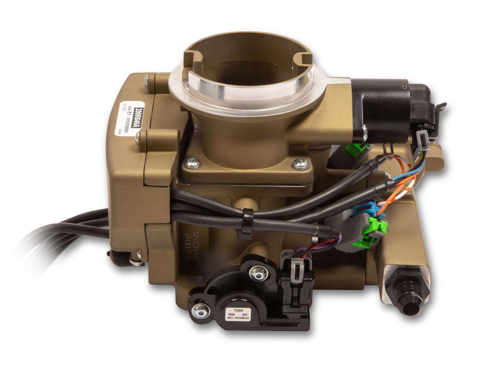 Holley Sniper EFI 2GC Small Bore Fuel Injection Systems 550-866 Systems, EFI, 2GC, Throttle Body, Gold, Bore, Flange, Injectors, Pressure Regulator, Harness, Tuner, Kit thumbnail 6