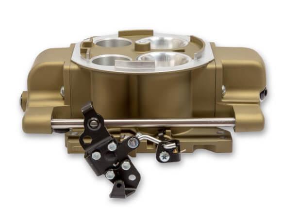 Holley Sniper EFI Quadrajet Self-Tuning Fuel Injection Systems 550-869K Systems, EFI, Quadrajet, Throttle Body, Gold, Spread Bore Flange, Injectors, Pump, 255 lph, Regulator, Harness, Tuner, Kit thumbnail 3