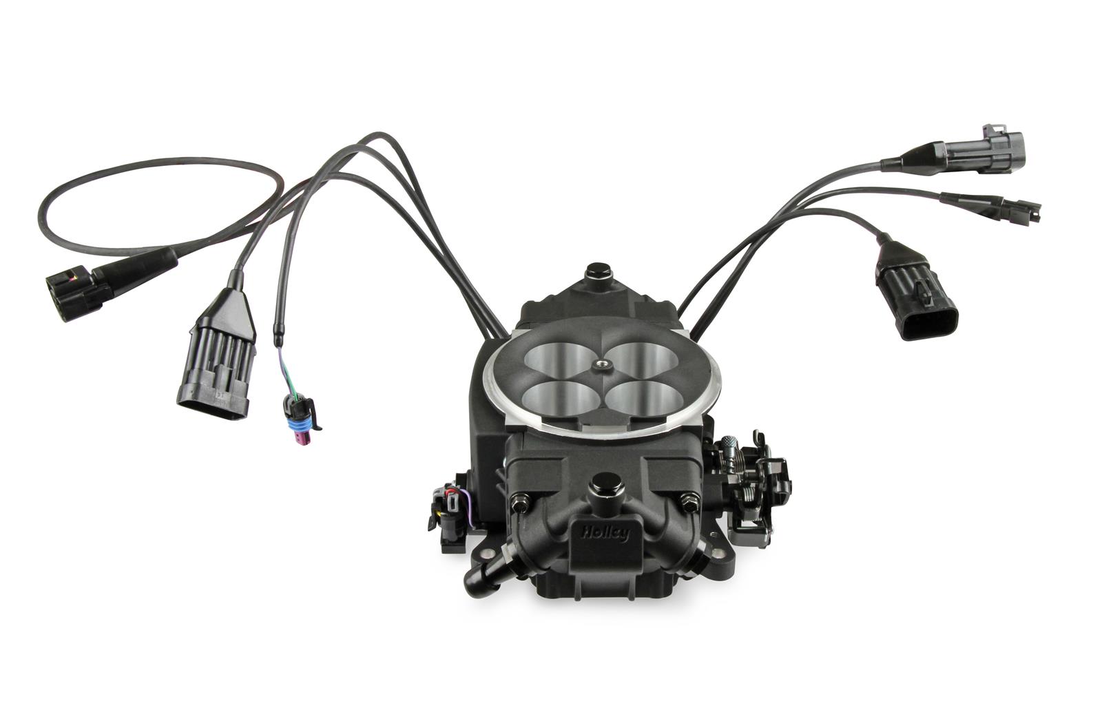 Holley Super Sniper EFI Stealth 4150 Fuel Injection Systems 550-877 Systems, EFI, 4150, 1250 HP Max, Throttle Body, Black, Flange, Injectors, Wiring Harness, Tuner, Kit thumbnail 6