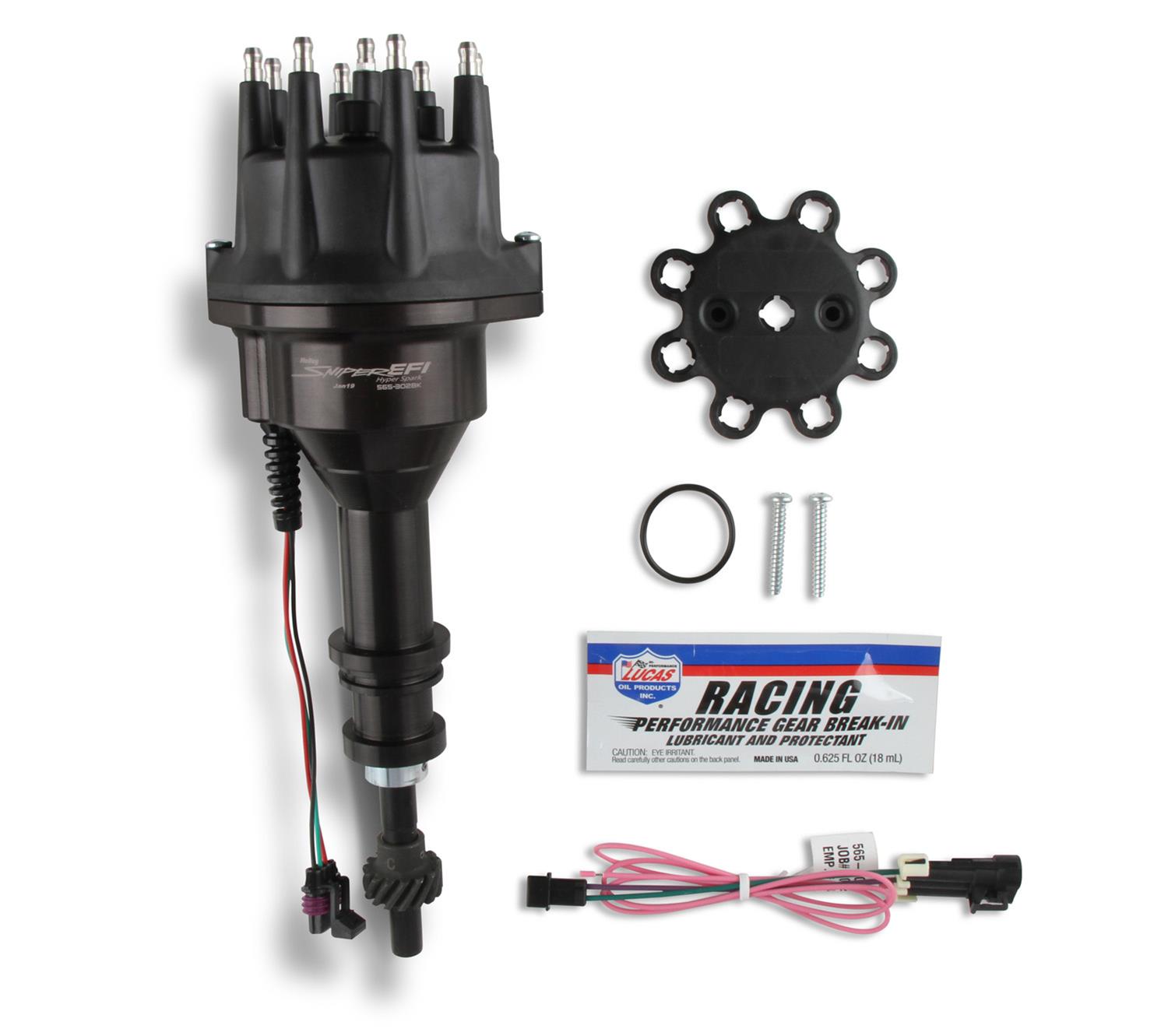Holley Sniper EFI HyperSpark Distributors 565-303BK Distributors, EFI, HyperSpark, HEI Cap, Hall Effect, Billet Housing, Black, Ignition Module, Ford, Modified, 351 Cleveland, Big Block 385, Each