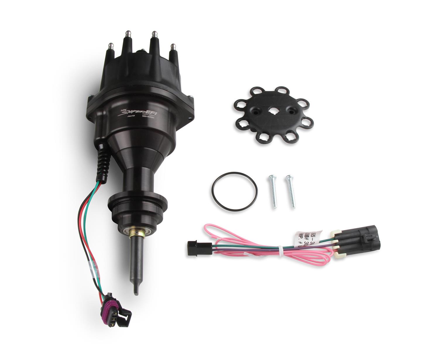 Holley Sniper EFI HyperSpark Distributors 565-305BK Distributors, EFI, HyperSpark, HEI Cap, Hall Effect, Billet Housing, Black, Ignition Module, Chrysler, Dodge, Plymouth, Big Block, B, Each thumbnail 2
