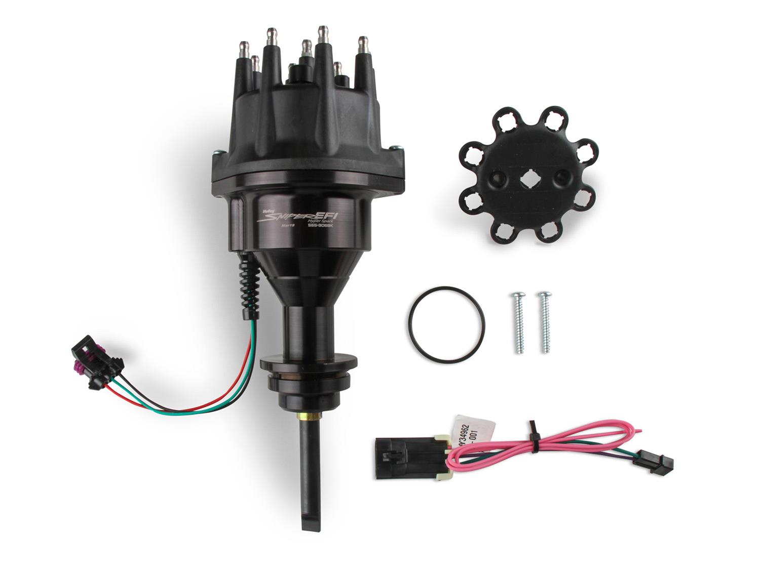 Holley Sniper EFI HyperSpark Distributors 565-306BK Distributors, EFI, HyperSpark, HEI Cap, Hall Effect, Billet Housing, Black, Ignition Module, Chrysler, Dodge, Plymouth, Big Block, RB, Each thumbnail 2