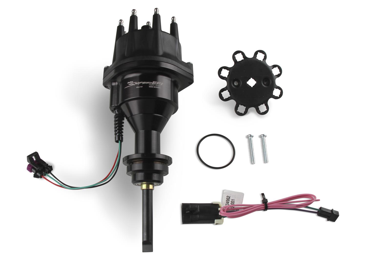 Holley Sniper EFI HyperSpark Distributors 565-306BK Distributors, EFI, HyperSpark, HEI Cap, Hall Effect, Billet Housing, Black, Ignition Module, Chrysler, Dodge, Plymouth, Big Block, RB, Each thumbnail 4