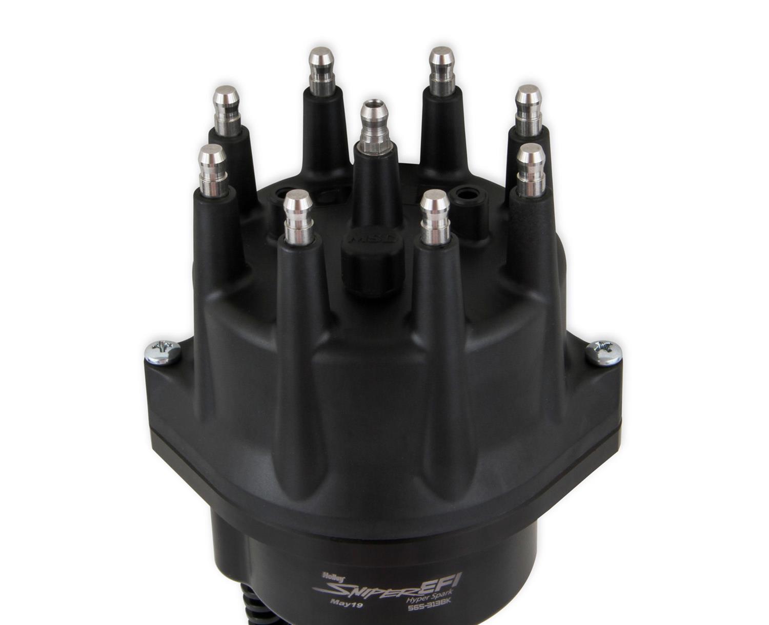 Holley Sniper EFI HyperSpark Distributors 565-313BK Distributors, EFI, HyperSpark, HEI Cap, Hall Effect, Billet Housing, Black, Ignition Module, Buick, 264ci, 322ci, 364ci, 401ci, 425ci, Each thumbnail 3