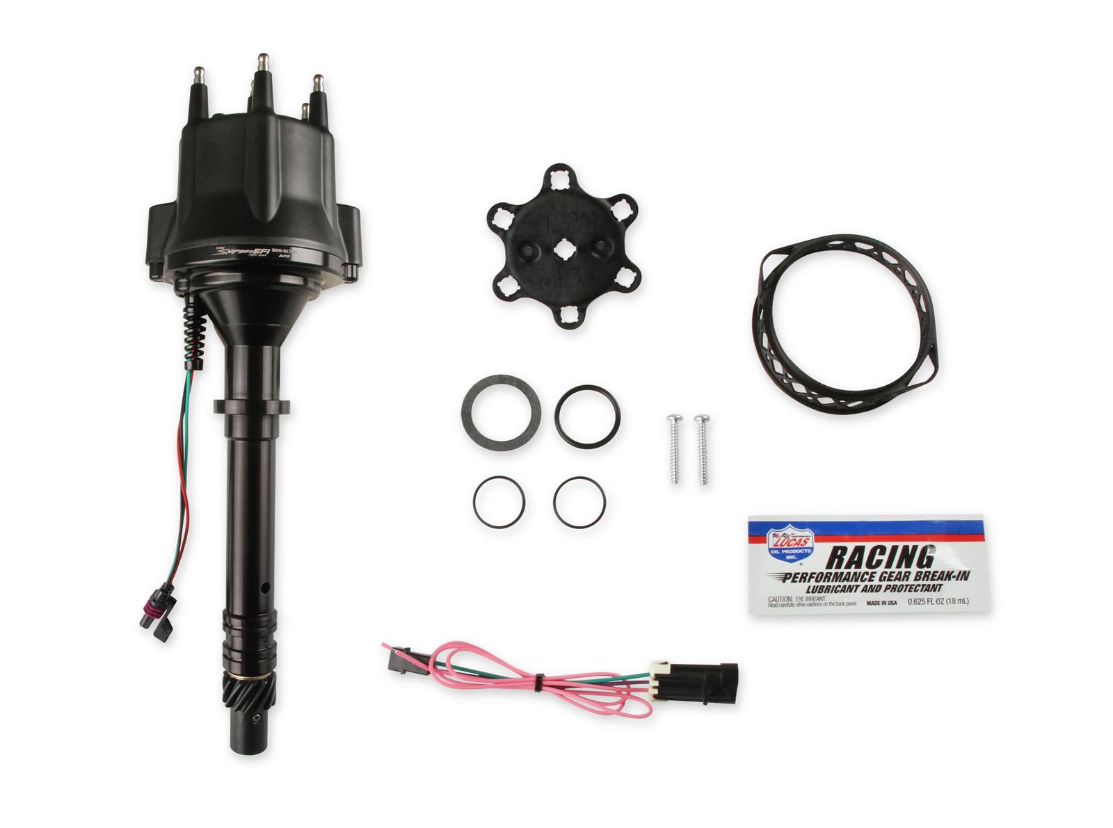 Holley Sniper EFI HyperSpark Distributors 565-317BK Distributors, EFI, HyperSpark, HEI Cap, Hall Effect, Billet Housing, Black, Ignition Module, Chevy, 6 Cylinder, 262ci, Each thumbnail 3