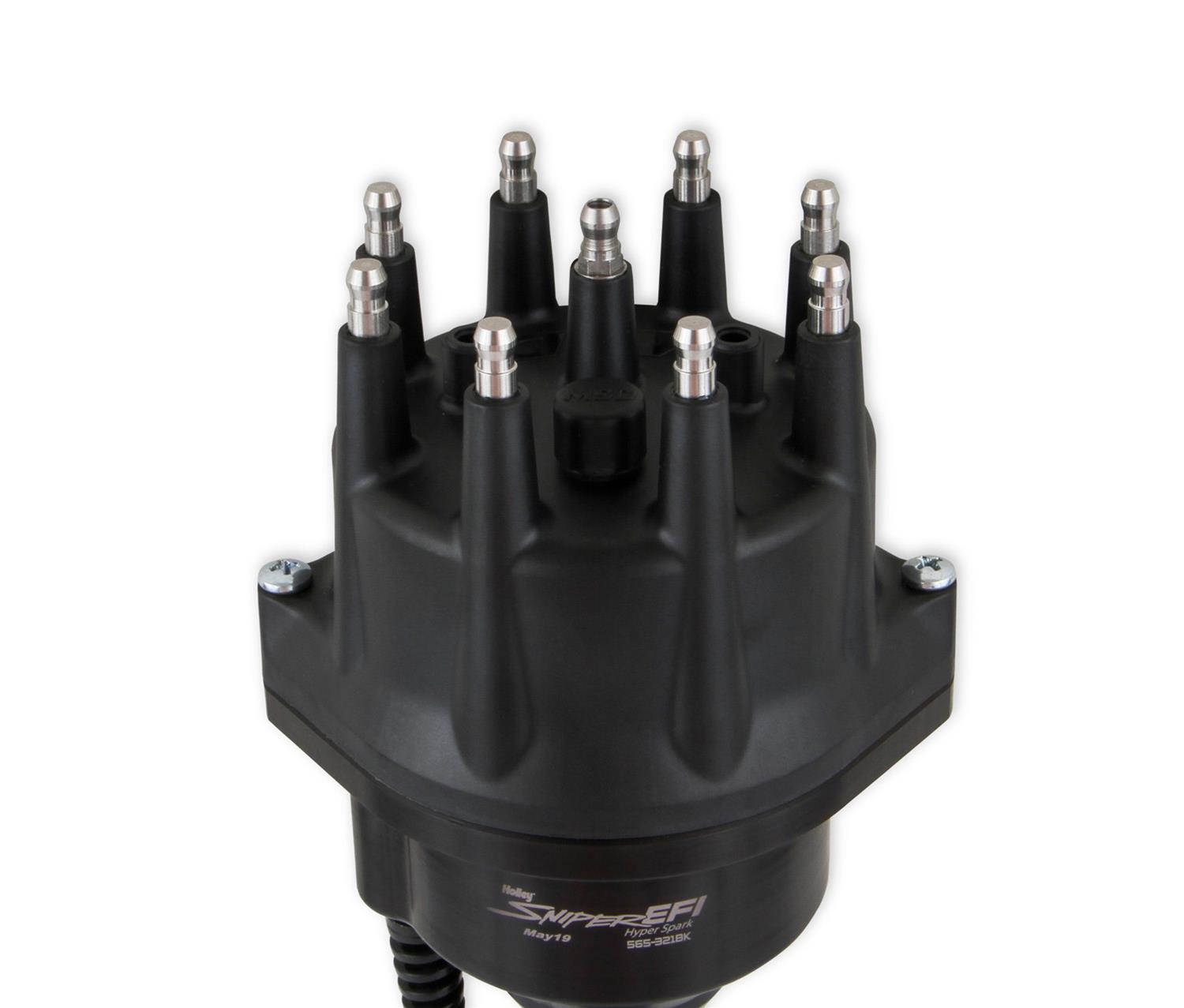 Holley Sniper EFI HyperSpark Distributors 565-321BK Distributors, EFI, HyperSpark, HEI Cap, Hall Effect, Billet Housing, Black, Ignition Module, Holden, V-8 Engine, 253ci, 304ci, 308ci, Each thumbnail 3