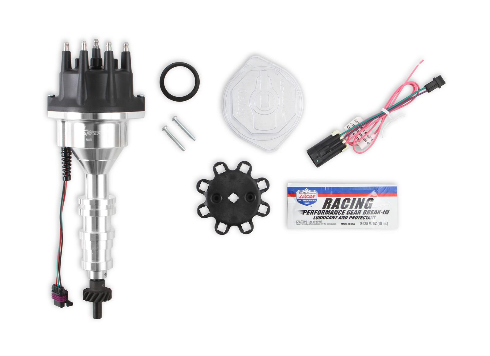 Holley Sniper EFI HyperSpark Distributors 565-323 Distributors, EFI, HyperSpark, HEI Cap, Hall Effect, Billet Housing, Polished, Ignition Module, Ford, Big Block, FE, 332-428ci, Each thumbnail 3
