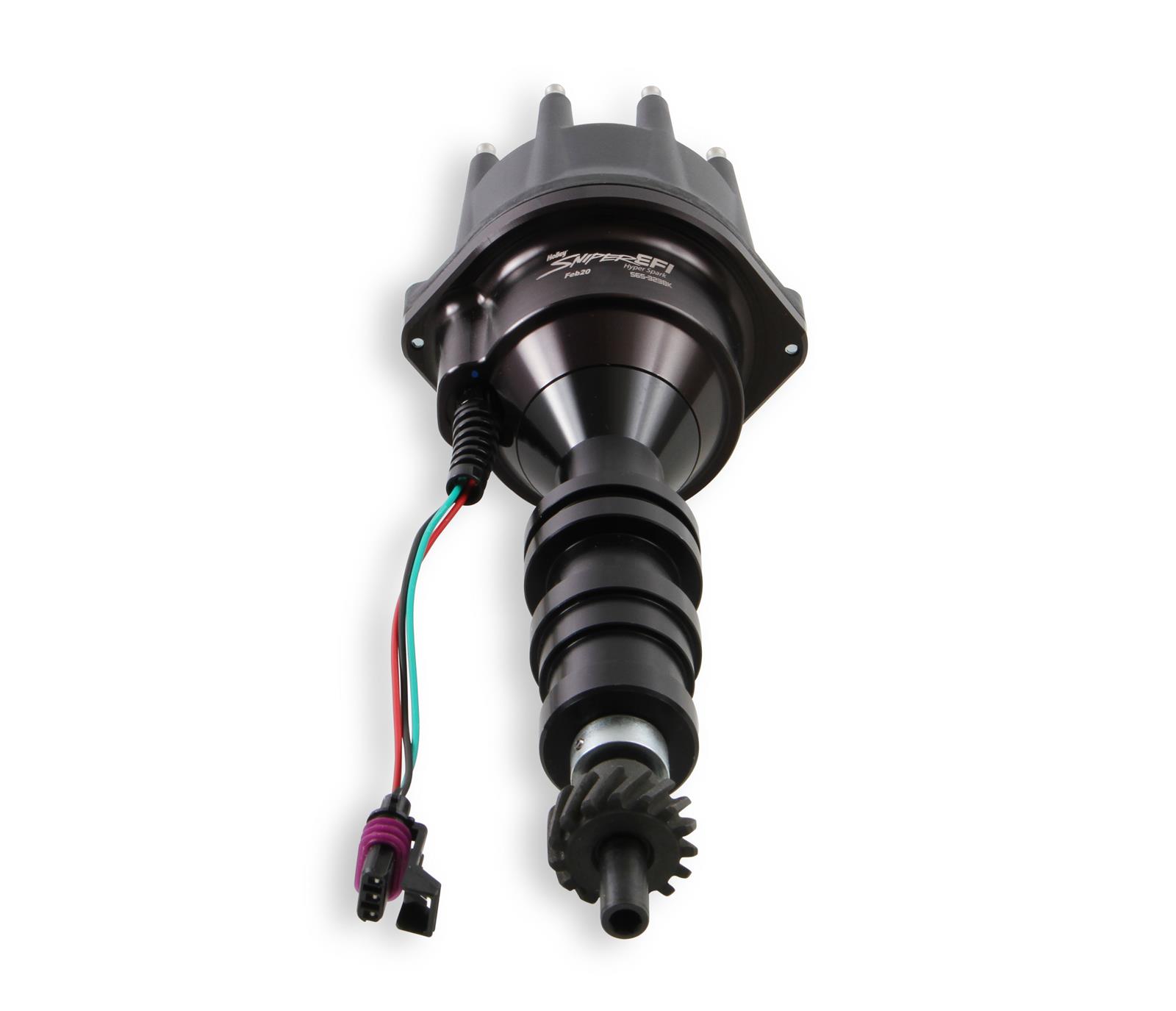 Holley Sniper EFI HyperSpark Distributors 565-323BK Distributors, EFI, HyperSpark, HEI Cap, Hall Effect, Billet Housing, Black, Ignition Module, Ford, Big Block, FE, 332-428ci, Each thumbnail 2