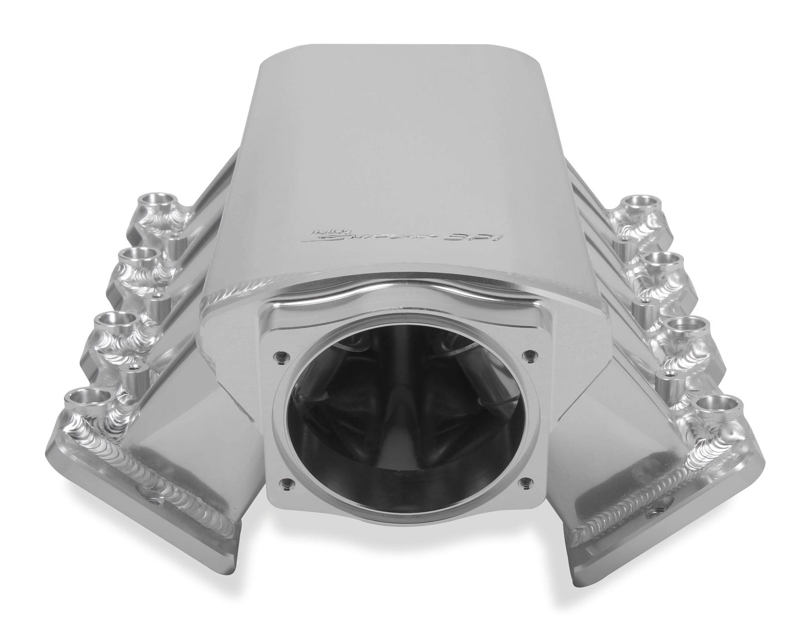 Holley Sniper EFI Fabricated Intakes 820111-1 Intake Manifolds, EFI, Fabricated, Cathedral Port, 102mm Throttle Body, 1,800-6,400 RPM, Aluminum, Silver, Chevy, LS, 4.8-6.0L, Each