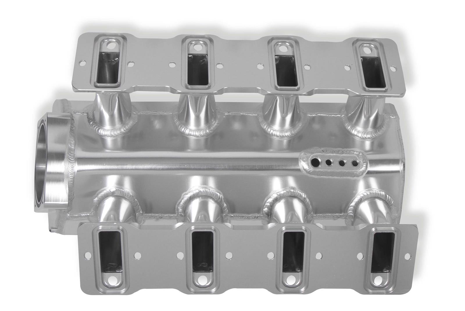 Holley Sniper EFI Fabricated Intakes 820111-1 Intake Manifolds, EFI, Fabricated, Cathedral Port, 102mm Throttle Body, 1,800-6,400 RPM, Aluminum, Silver, Chevy, LS, 4.8-6.0L, Each thumbnail 3