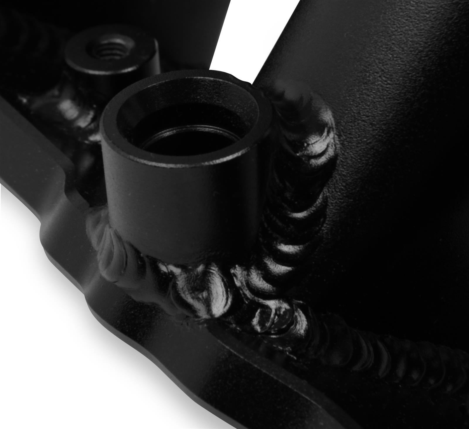 Holley Sniper EFI Fabricated Intakes 822042-1 Intake Manifolds, EFI, Hi-Ram, Rectangular Port, 102mm Throttle Body, 2,200-6,800 RPM, Welded Aluminum, Black, Chevy, LS, 6.0L, 6.2L, Each thumbnail 2