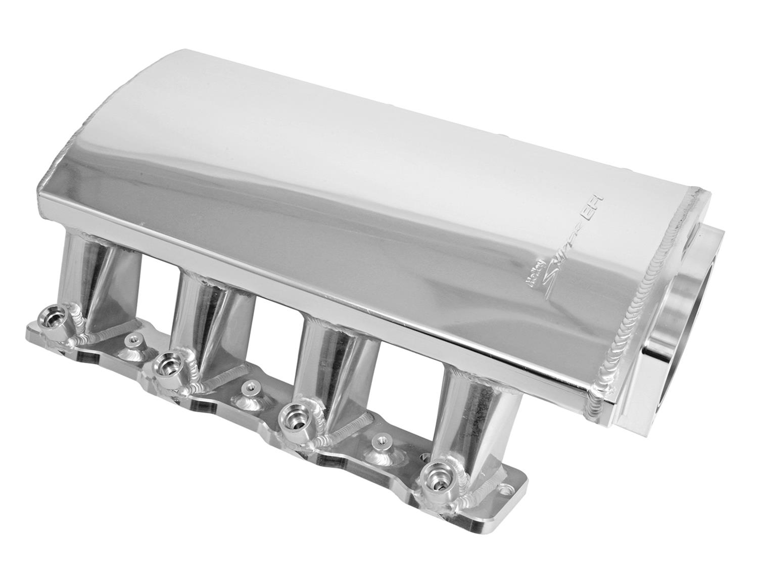 Holley Sniper EFI Fabricated Intakes 822111-1 Intake Manifolds, EFI, Hi-Ram, Rectangular Port, 102mm Throttle Body, 1,800-6,400 RPM, Welded Aluminum, Silver, Chevy, LS Base, 6.2L, Kit thumbnail 4
