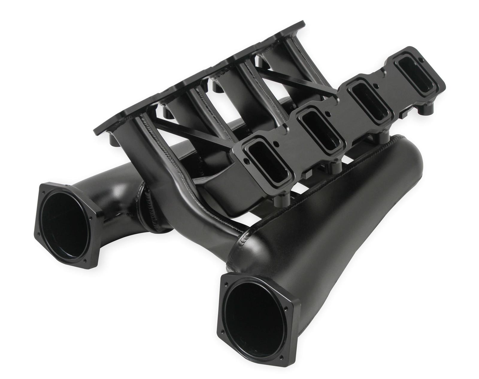 Holley Sniper Fabricated Dual Plenum Intake Manifolds 822202 Manifolds, EFI, Plenum, Rectangular Port, 92mm Throttle Body, 1,600-6,800 RPM, Welded Aluminum, Black, Chevy, LS, 6.0-6.2L, Each thumbnail 3