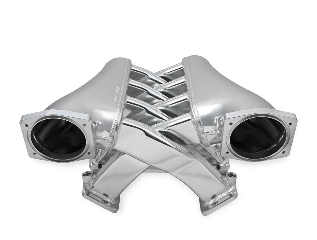 Holley Sniper Fabricated Dual Plenum Intake Manifolds 822241 Manifolds, EFI, Plenum, Rectangular Port, 102mm Throttle Body, 1,600-6,800 RPM, Welded Aluminum, Silver, Chevy, LS, 4.8-6.0L, Each thumbnail 2