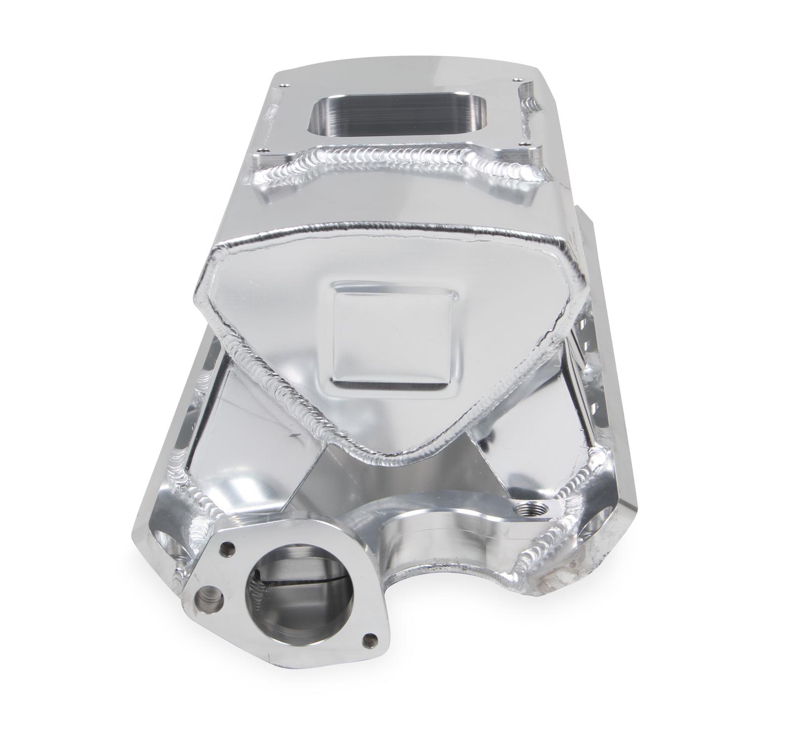 Holley Sniper Carbureted Fabricated Intake Manifolds 827011 Manifolds, Sniper, Carbureted, Single, 4150 Flange, 1,800-7,000 RPM, 6.875 in. Tall, Welded Aluminum, Silver, Ford, 260-302ci, Windsor, Each