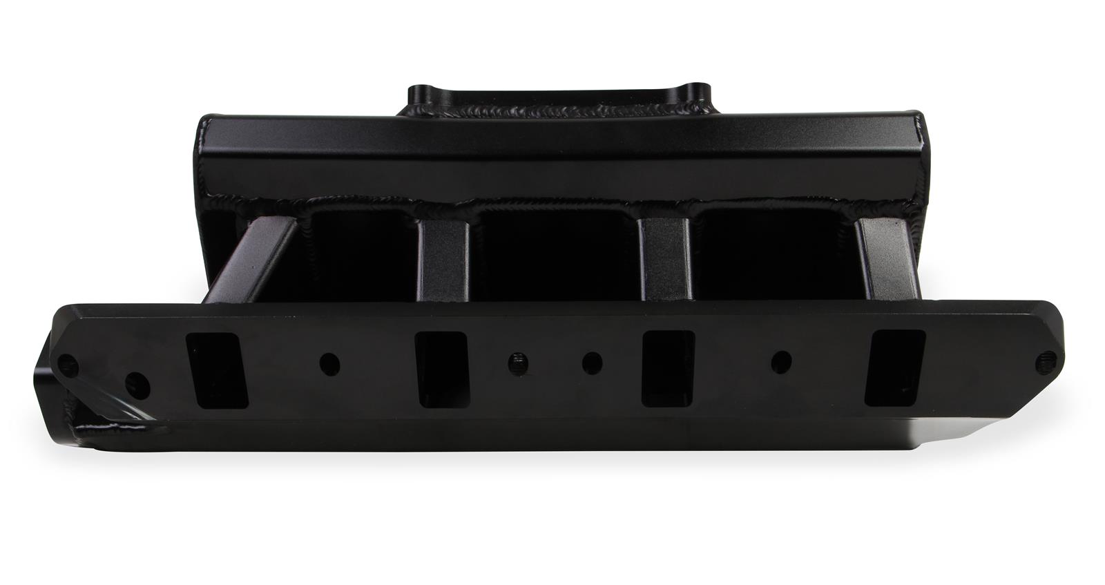 Holley Sniper Carbureted Fabricated Intake Manifolds 827012 Manifolds, Sniper, Carbureted, Single, 4150 Flange, 1,800-7,000 RPM, 6.875 in. Tall, Welded Aluminum, Black, Ford, 260-302ci, Windsor, Each thumbnail 8