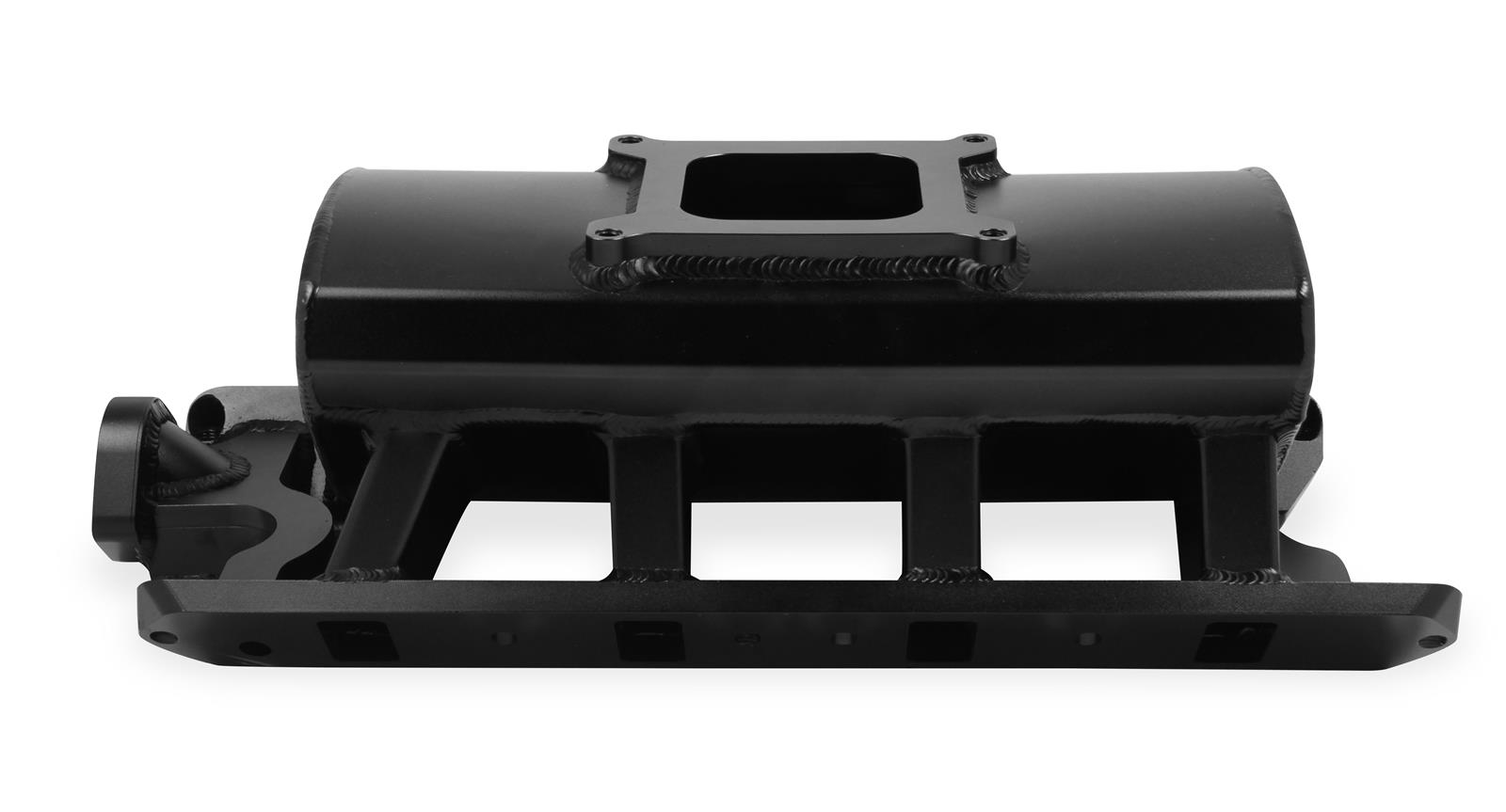 Holley Sniper Carbureted Fabricated Intake Manifolds 827012 Manifolds, Sniper, Carbureted, Single, 4150 Flange, 1,800-7,000 RPM, 6.875 in. Tall, Welded Aluminum, Black, Ford, 260-302ci, Windsor, Each thumbnail 7