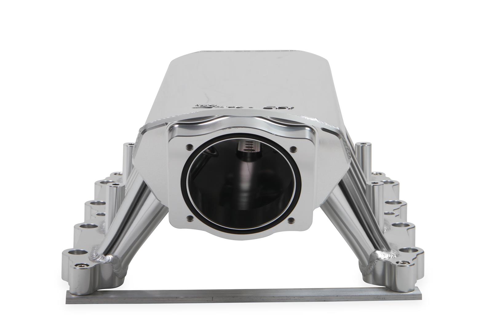 Holley Sniper EFI Fabricated Intakes 829031 Intake Manifolds, EFI, Hi-Ram, Stock Port, 90mm Throttle Body, 2,200-6,800 RPM, Welded Aluminum, Silver, Ford, 5.0L, Modular, Each thumbnail 4